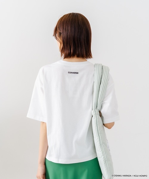 CONVERSE(コンバース)の「【CONVERSE/コンバース】【着るだけでコーディネートの主役に!】CONVERSE×OSAMUGOODS 天竺 フロントキャラクター刺繍Tシャツ カジュアル レトロポップ ギフト(Tシャツ/カットソー・レディース・ブラック/ホワイト・LARGE/MEDIUM)」の13枚目の写真