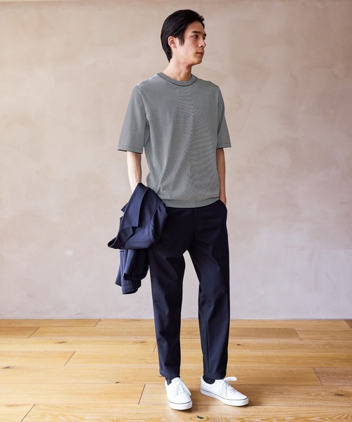 GLOBAL WORK(グローバルワーク)の「ニットプルオーバー/Salon de GW/664794(ニット/セーター・メンズ・ブラック/ホワイト/ホワイト系7・S/M/L/XL)」の12枚目の写真
