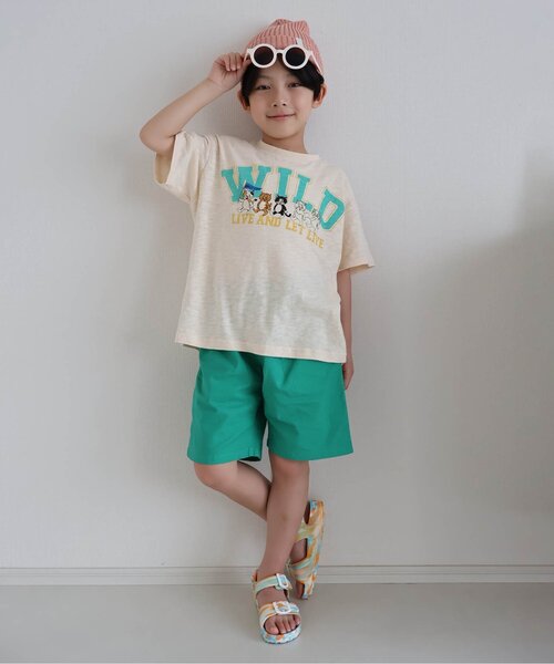 BREEZE(ブリーズ)の「【リンク】BREEZY CATS イラスト半袖Tシャツ(Tシャツ/カットソー・キッズ・キナリ/グレー/ターコイズブルー/レッド・80/90/100/110/120/130/140)」の5枚目の写真