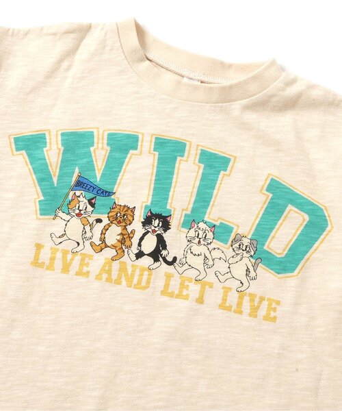 BREEZE(ブリーズ)の「【リンク】BREEZY CATS イラスト半袖Tシャツ(Tシャツ/カットソー・キッズ・キナリ/グレー/ターコイズブルー/レッド・80/90/100/110/120/130/140)」の14枚目の写真