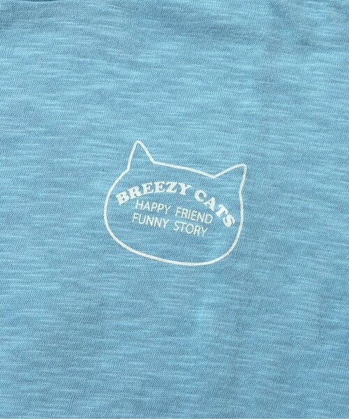 BREEZE(ブリーズ)の「【リンク】BREEZY CATS イラスト半袖Tシャツ(Tシャツ/カットソー・キッズ・キナリ/グレー/ターコイズブルー/レッド・80/90/100/110/120/130/140)」の15枚目の写真