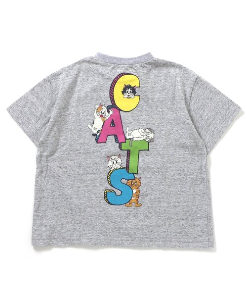 BREEZE(ブリーズ)の「【リンク】BREEZY CATS イラスト半袖Tシャツ(Tシャツ/カットソー・キッズ・キナリ/グレー/ターコイズブルー/レッド・80/90/100/110/120/130/140)」の19枚目の写真