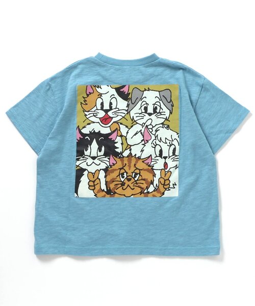 BREEZE(ブリーズ)の「【リンク】BREEZY CATS イラスト半袖Tシャツ(Tシャツ/カットソー・キッズ・キナリ/グレー/ターコイズブルー/レッド・80/90/100/110/120/130/140)」の20枚目の写真