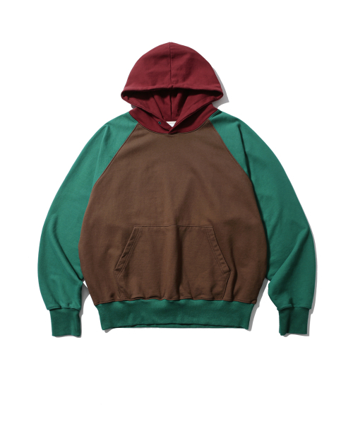 ANGLAN(アングラン)の「Color Block Hoodie - Brown(パーカー・メンズ・その他・1/2)」の1枚目の写真
