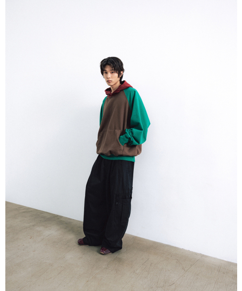 ANGLAN(アングラン)の「Color Block Hoodie - Brown(パーカー・メンズ・その他・1/2)」の3枚目の写真