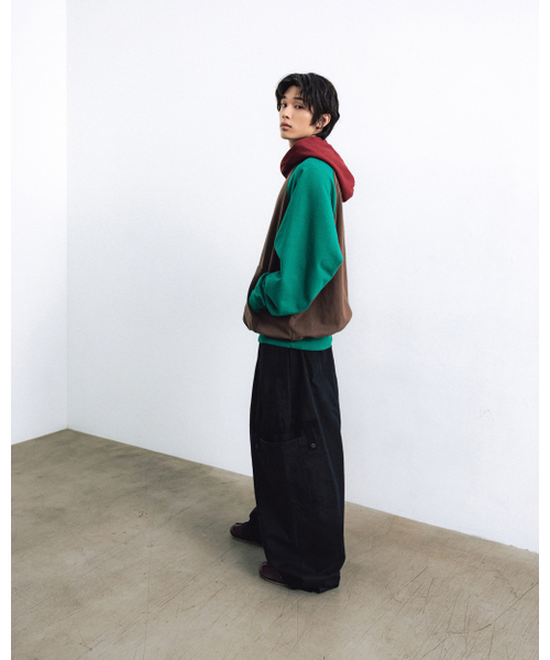 ANGLAN(アングラン)の「Color Block Hoodie - Brown(パーカー・メンズ・その他・1/2)」の5枚目の写真