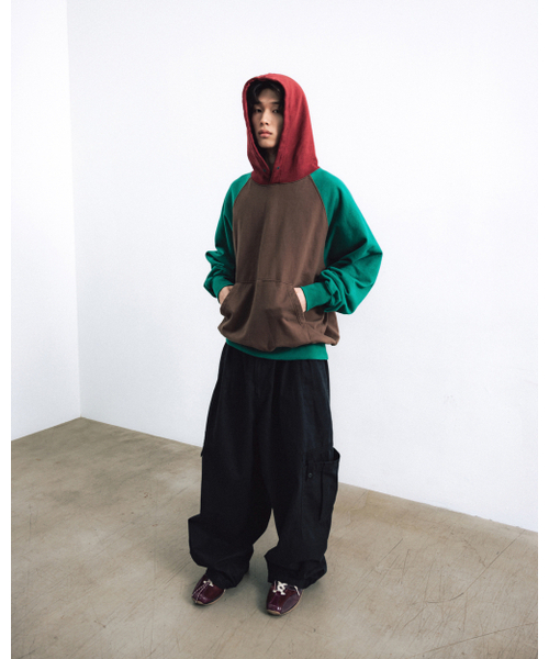 ANGLAN(アングラン)の「Color Block Hoodie - Brown(パーカー・メンズ・その他・1/2)」の6枚目の写真