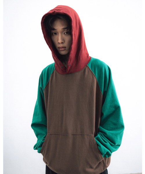 ANGLAN(アングラン)の「Color Block Hoodie - Brown(パーカー・メンズ・その他・1/2)」の7枚目の写真
