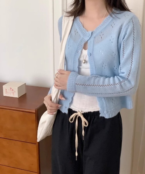 Ritzy(リッツィー)の「ショート丈 軽量 カーディガン(カーディガン/ボレロ・レディース・ホワイト/ブルー/グレー・FREE)」の18枚目の写真
