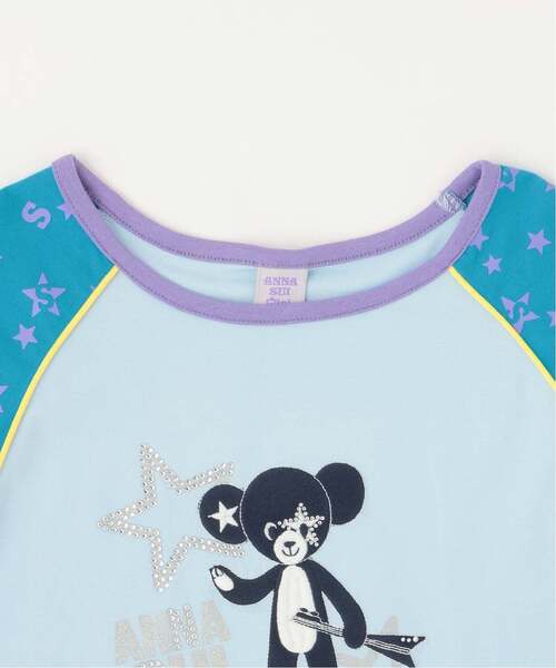 ANNA SUI mini(アナスイ・ミニ)の「STAR TEDDY BEAR★Tシャツ【接触冷感・UVカット】(Tシャツ/カットソー・キッズ・ラベンダー/ライトブルー・140cm/150cm/130cm)」の4枚目の写真