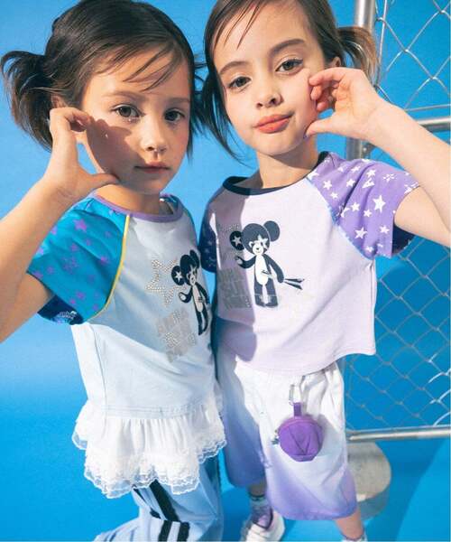 ANNA SUI mini(アナスイ・ミニ)の「STAR TEDDY BEAR★Tシャツ【接触冷感・UVカット】(Tシャツ/カットソー・キッズ・ラベンダー/ライトブルー・140cm/150cm/130cm)」の19枚目の写真
