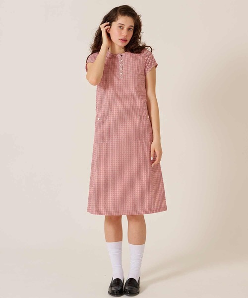ヘンリーネック Aライン ワンピース TINA：JOJUN（ワンピース）｜TINA