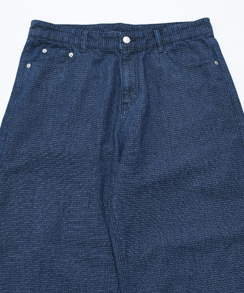 CavariA(キャバリア)の「『CavariA/キャバリア』リップデニムワイドパンツ(スラックス・メンズ・ワンウォッシュ/インディゴブルー・L/M/S)」の13枚目の写真
