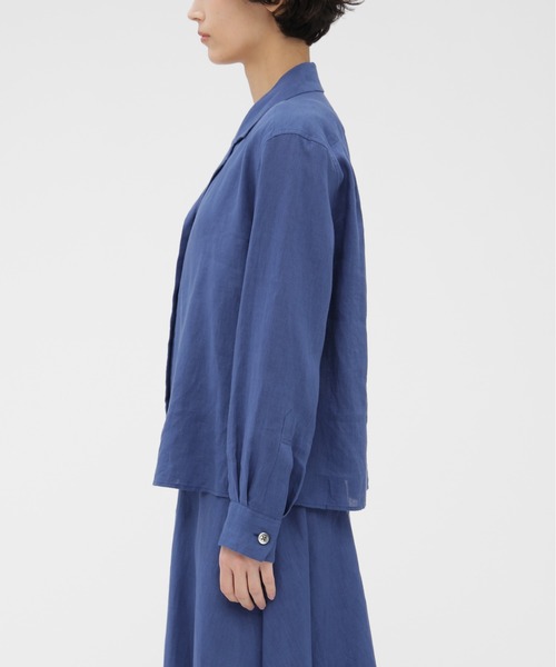 MARGARET HOWELL（マーガレットハウエル）の「LIGHT WEIGHT LINEN（シャツ/ブラウス・レディース・ダークグレー/ブルー・2/1）」の8枚目の写真