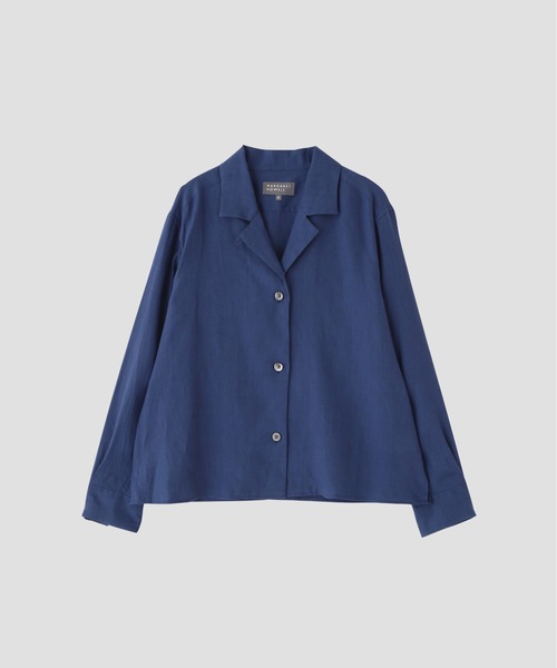 MARGARET HOWELL（マーガレットハウエル）の「LIGHT WEIGHT LINEN（シャツ/ブラウス・レディース・ダークグレー/ブルー・2/1）」の9枚目の写真