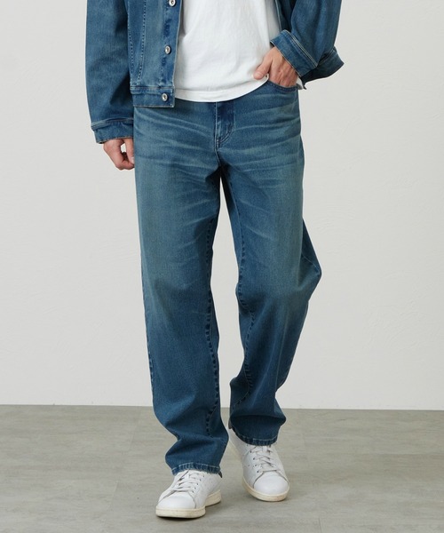 EDWIN(エドウィン)の「EDWIN エドウィン ジャージーズ ルーズテーパード ジーンズ デニムパンツ ストレッチ(デニムパンツ・メンズ・インディゴブルー/ブルー/ダークインディゴブルー・SMALL/MEDIUM/LARGE/X-LARGE)」の2枚目の写真