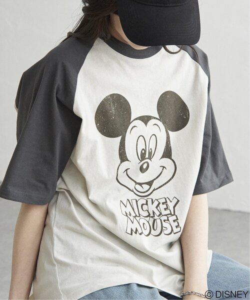 MICKEY MOUSE(ミッキーマウス)の「Mickey Mouse ミッキーマウス USED風フェイスプリントTシャツ(Tシャツ/カットソー・メンズ・ブラック/アイボリー/イエロー/ダークブルー・M/L/LL)」の5枚目の写真
