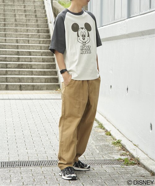 MICKEY MOUSE(ミッキーマウス)の「Mickey Mouse ミッキーマウス USED風フェイスプリントTシャツ(Tシャツ/カットソー・メンズ・ブラック/アイボリー/イエロー/ダークブルー・M/L/LL)」の12枚目の写真