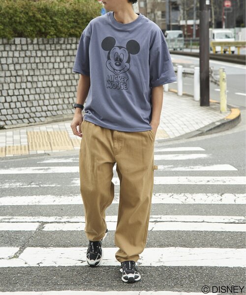 MICKEY MOUSE(ミッキーマウス)の「Mickey Mouse ミッキーマウス USED風フェイスプリントTシャツ(Tシャツ/カットソー・メンズ・ブラック/アイボリー/イエロー/ダークブルー・M/L/LL)」の19枚目の写真