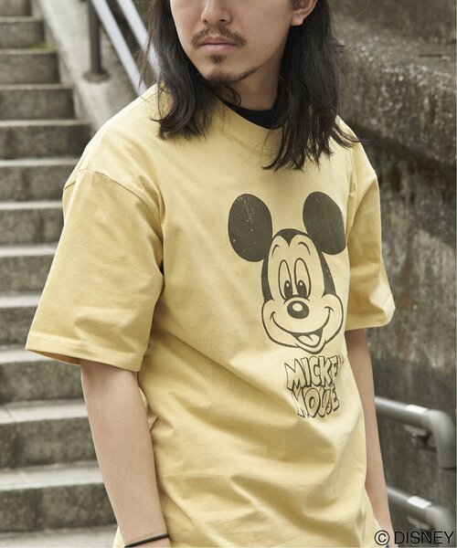MICKEY MOUSE(ミッキーマウス)の「Mickey Mouse ミッキーマウス USED風フェイスプリントTシャツ(Tシャツ/カットソー・メンズ・ブラック/アイボリー/イエロー/ダークブルー・M/L/LL)」の20枚目の写真