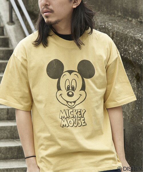 MICKEY MOUSE(ミッキーマウス)の「Mickey Mouse ミッキーマウス USED風フェイスプリントTシャツ(Tシャツ/カットソー・メンズ・ブラック/アイボリー/イエロー/ダークブルー・M/L/LL)」の21枚目の写真