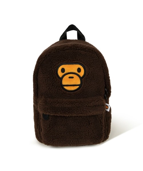 A BATHING APE（アベイシングエイプ）の「BABY MILO MINI FAUX FUR BACKPACK（バックパック/リュック・メンズ・ブラウン・FREE）」の2枚目の写真