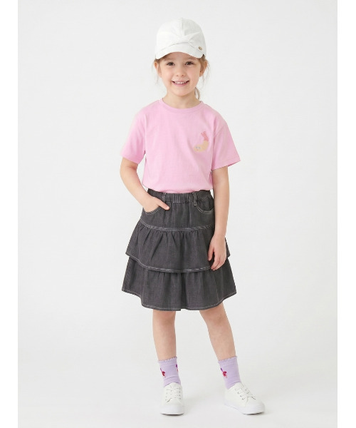 HAKKA KIDS（ハッカキッズ）の「ストレッチデニムスカート（デニムスカート・キッズ・ブラック/ネイビー・120cm/130cm/100cm/110cm）」の2枚目の写真