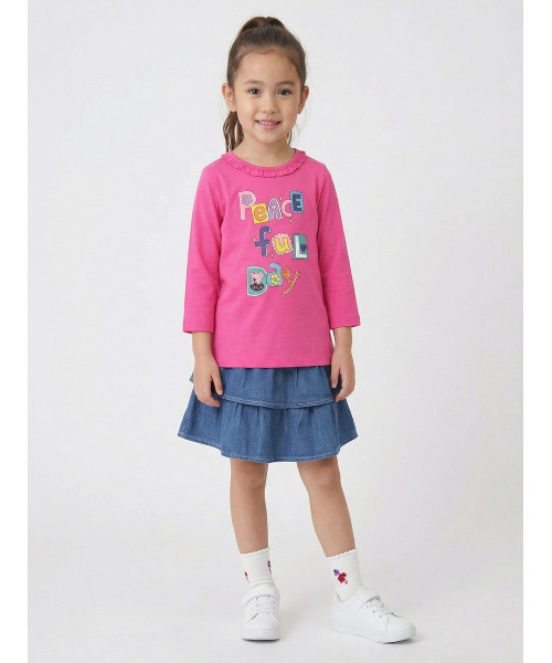 HAKKA KIDS（ハッカキッズ）の「ストレッチデニムスカート（デニムスカート・キッズ・ブラック/ネイビー・120cm/130cm/100cm/110cm）」の6枚目の写真