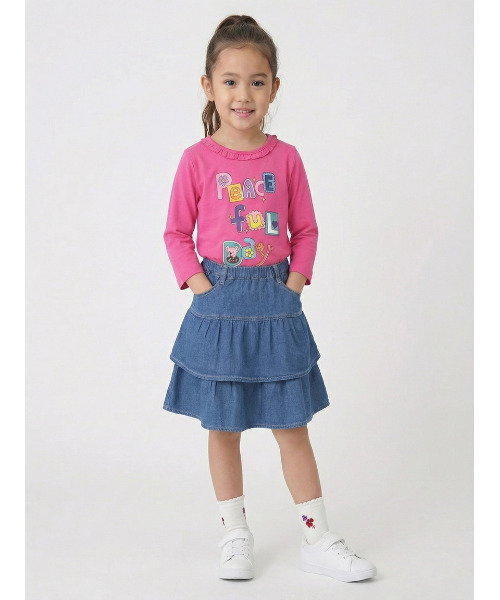 HAKKA KIDS（ハッカキッズ）の「ストレッチデニムスカート（デニムスカート・キッズ・ブラック/ネイビー・120cm/130cm/100cm/110cm）」の7枚目の写真