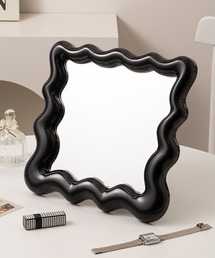 Ein（アイン）の「Ein/【ウェーブフレーム】卓上スタンドミラー / ニュアンスデザイン・韓国インテリア（ミラー）」