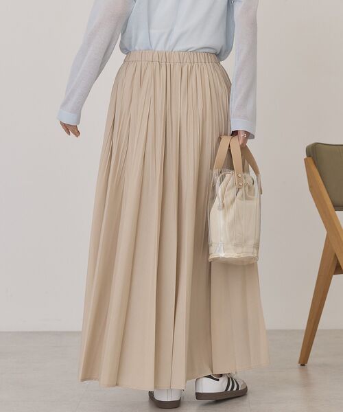 AMERICAN HOLIC(アメリカンホリック)の「【選べる丈】プリーツスカート(スカート・レディース・ベージュ/オフホワイト/ブラック/ライトピンク・M/L)」の8枚目の写真