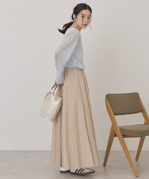 AMERICAN HOLIC(アメリカンホリック)の「【選べる丈】プリーツスカート(スカート・レディース・ベージュ/オフホワイト/ブラック/ライトピンク・M/L)」の12枚目の写真