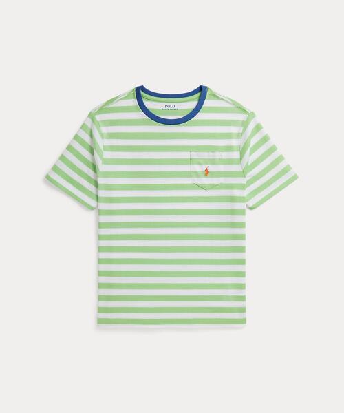 POLO RALPH LAUREN CHILDRENSWEAR(ポロ ラルフ ローレン チルドレンズウェア)の「ストライプド コットン ジャージー ポケット Tシャツ(Tシャツ/カットソー・キッズ・グリーン・L/M/S/XL)」の2枚目の写真
