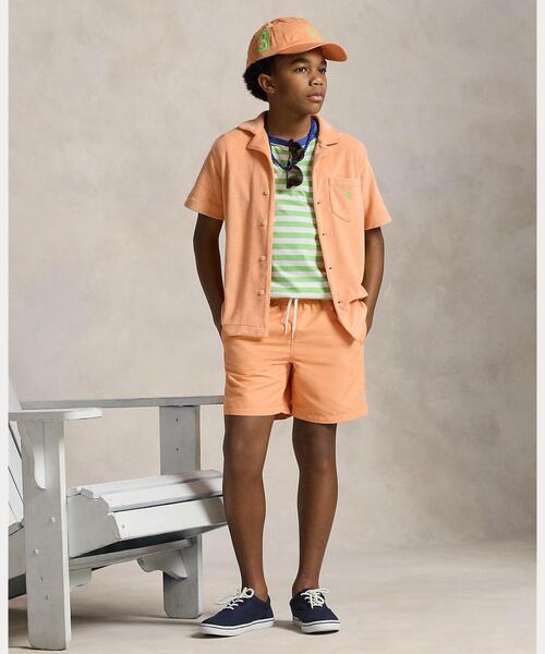 POLO RALPH LAUREN CHILDRENSWEAR(ポロ ラルフ ローレン チルドレンズウェア)の「ストライプド コットン ジャージー ポケット Tシャツ(Tシャツ/カットソー・キッズ・グリーン・L/M/S/XL)」の4枚目の写真