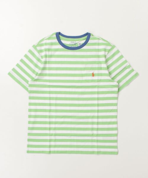 POLO RALPH LAUREN CHILDRENSWEAR(ポロ ラルフ ローレン チルドレンズウェア)の「ストライプド コットン ジャージー ポケット Tシャツ(Tシャツ/カットソー・キッズ・グリーン・L/M/S/XL)」の6枚目の写真