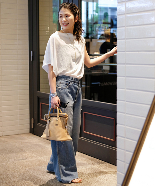 AP STUDIO(エーピーストゥディオ)の「アシンメトリープルオーバー(Tシャツ/カットソー・レディース・ブラック/ブラウン/ホワイト・FREE)」の22枚目の写真