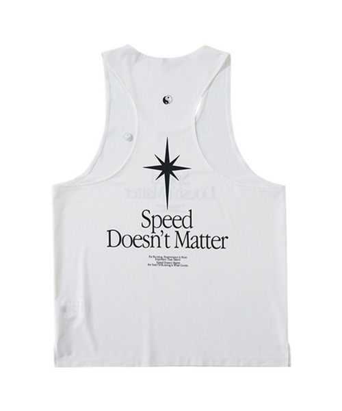 BUTTON SEOUL(ボタンソウル)の「スピードライトウェイトテックスリーブレス (3カラー)(Tシャツ/カットソー・メンズ・ホワイト/ダークグレー/ブラック・SMALL/MEDIUM/LARGE/X-LARGE)」の4枚目の写真