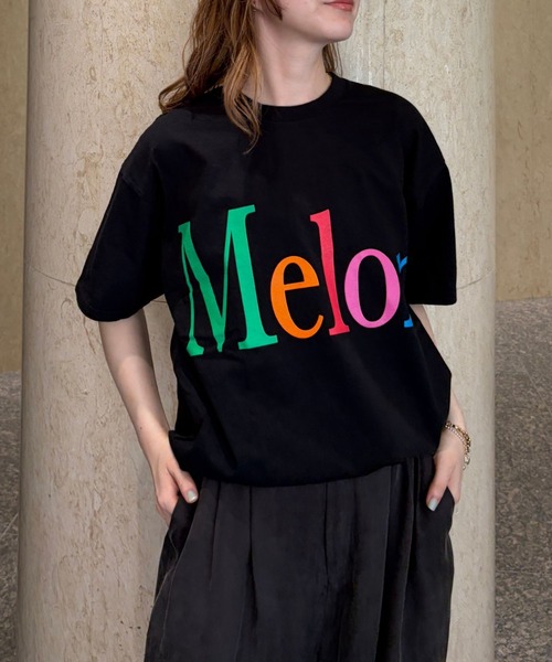byeA.（バイエー）の「【byeA./バイエー】Melon TEE/ロゴTシャツ（Tシャツ/カットソー・レディース・ブラック/ホワイト・フリー）」の2枚目の写真