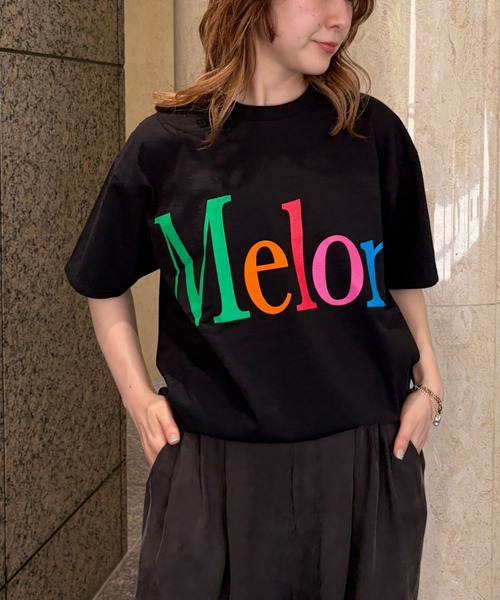 byeA.（バイエー）の「【byeA./バイエー】Melon TEE/ロゴTシャツ（Tシャツ/カットソー・レディース・ブラック/ホワイト・フリー）」の3枚目の写真