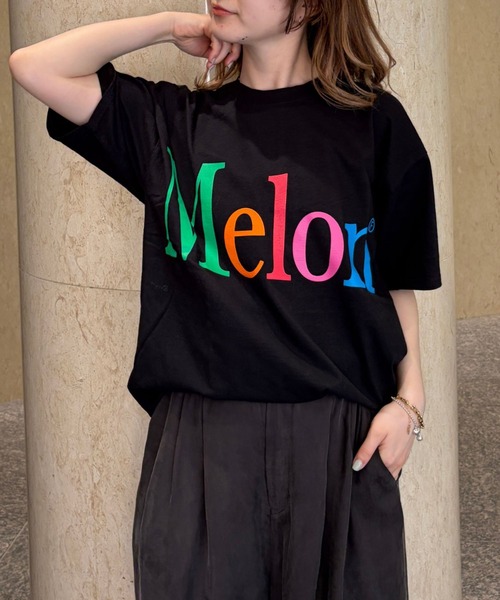 byeA.（バイエー）の「【byeA./バイエー】Melon TEE/ロゴTシャツ（Tシャツ/カットソー・レディース・ブラック/ホワイト・フリー）」の4枚目の写真