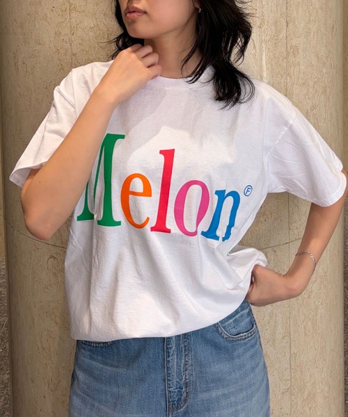 byeA.（バイエー）の「【byeA./バイエー】Melon TEE/ロゴTシャツ（Tシャツ/カットソー・レディース・ブラック/ホワイト・フリー）」の11枚目の写真