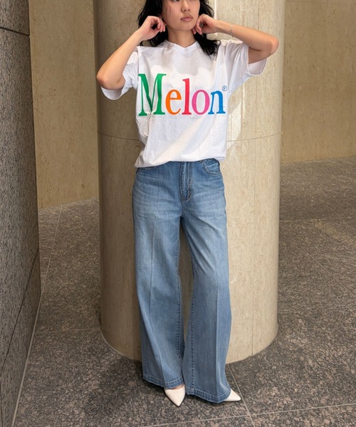 byeA.（バイエー）の「【byeA./バイエー】Melon TEE/ロゴTシャツ（Tシャツ/カットソー・レディース・ブラック/ホワイト・フリー）」の22枚目の写真