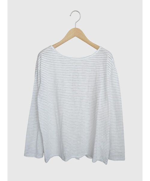 FIKA.(フィーカ)の「Back conscious border Tee(Tシャツ/カットソー・レディース・ブラック/オレンジ/ライトグレー・FREE)」の5枚目の写真