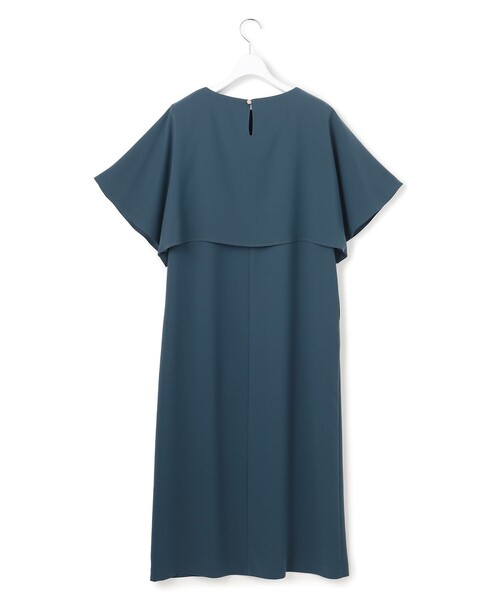 23区(ニジュウサンク)の「ストレッチジョーゼット ケープ風ワンピース(ワンピース・レディース・ダークブラウン系/ダルブルー系/ネイビー系・38)」の11枚目の写真