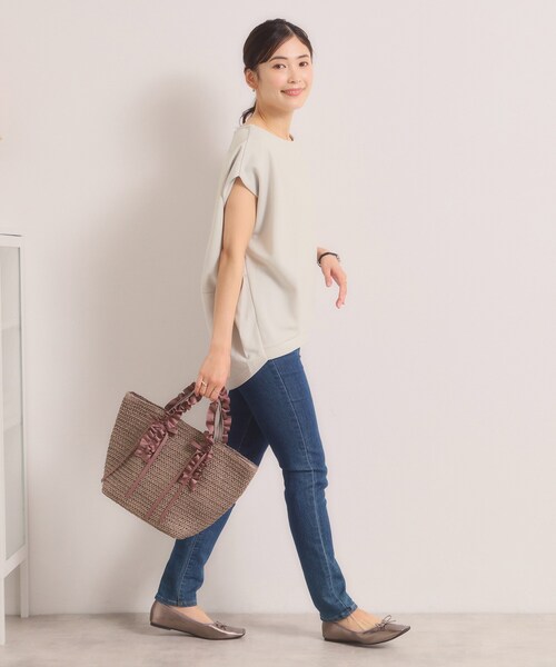 ITS'DEMO（イッツデモ）の「【洗濯機OK】カットカルゼプルオーバー（Tシャツ/カットソー・レディース・ブルー/ライトベージュ/ネイビー/ライトグレー・00）」の7枚目の写真
