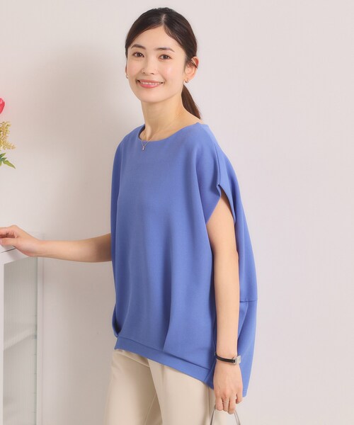 ITS'DEMO（イッツデモ）の「【洗濯機OK】カットカルゼプルオーバー（Tシャツ/カットソー・レディース・ブルー/ライトベージュ/ネイビー/ライトグレー・00）」の13枚目の写真