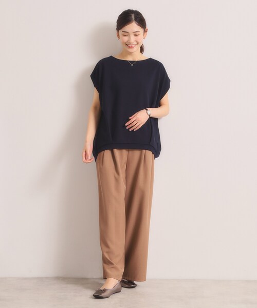 ITS'DEMO（イッツデモ）の「【洗濯機OK】カットカルゼプルオーバー（Tシャツ/カットソー・レディース・ブルー/ライトベージュ/ネイビー/ライトグレー・00）」の18枚目の写真