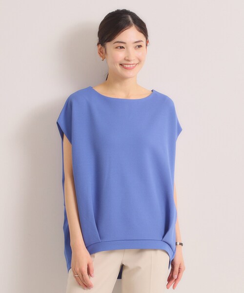 ITS'DEMO（イッツデモ）の「【洗濯機OK】カットカルゼプルオーバー（Tシャツ/カットソー・レディース・ブルー/ライトベージュ/ネイビー/ライトグレー・00）」の21枚目の写真