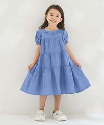 Lycee mine（リセマイン）の「【綿100%】【かるふわ】ティアードワンピース（シャツワンピース）」