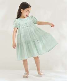 Lycee mine（リセマイン）の「【綿100%】【かるふわ】ティアードワンピース（シャツワンピース）」